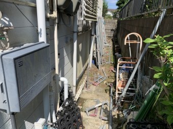 四日市、軒天、足場