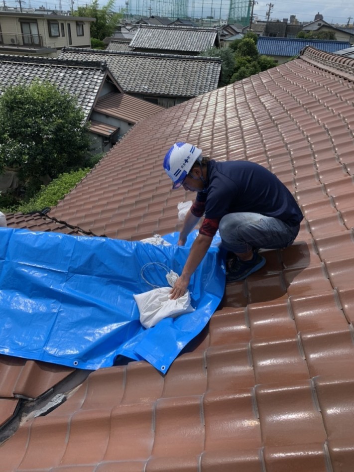 ブルーシート養生