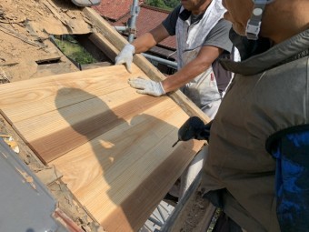 瓦屋根下地、雨漏れ修理