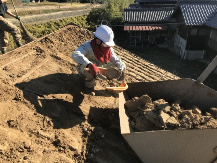 バケット、屋根 撤去解体