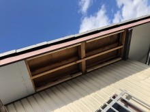 台風被害 屋根 軒天ボード 軒天 破損 修繕 街の屋根や四日市店