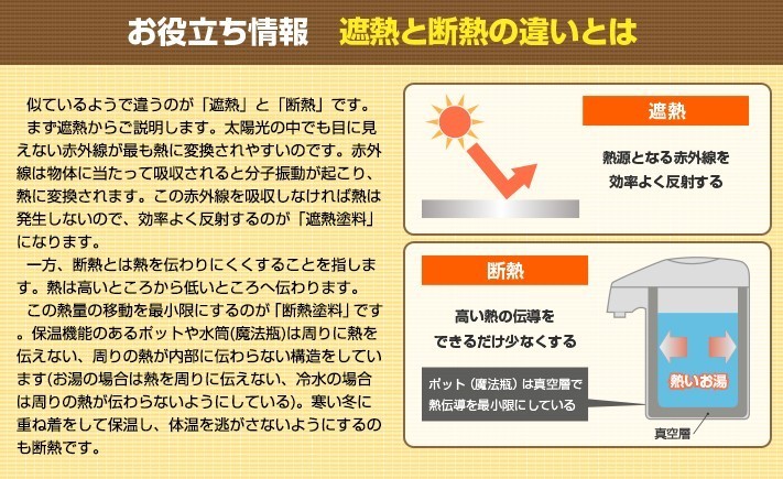 遮熱と遮断の違い
