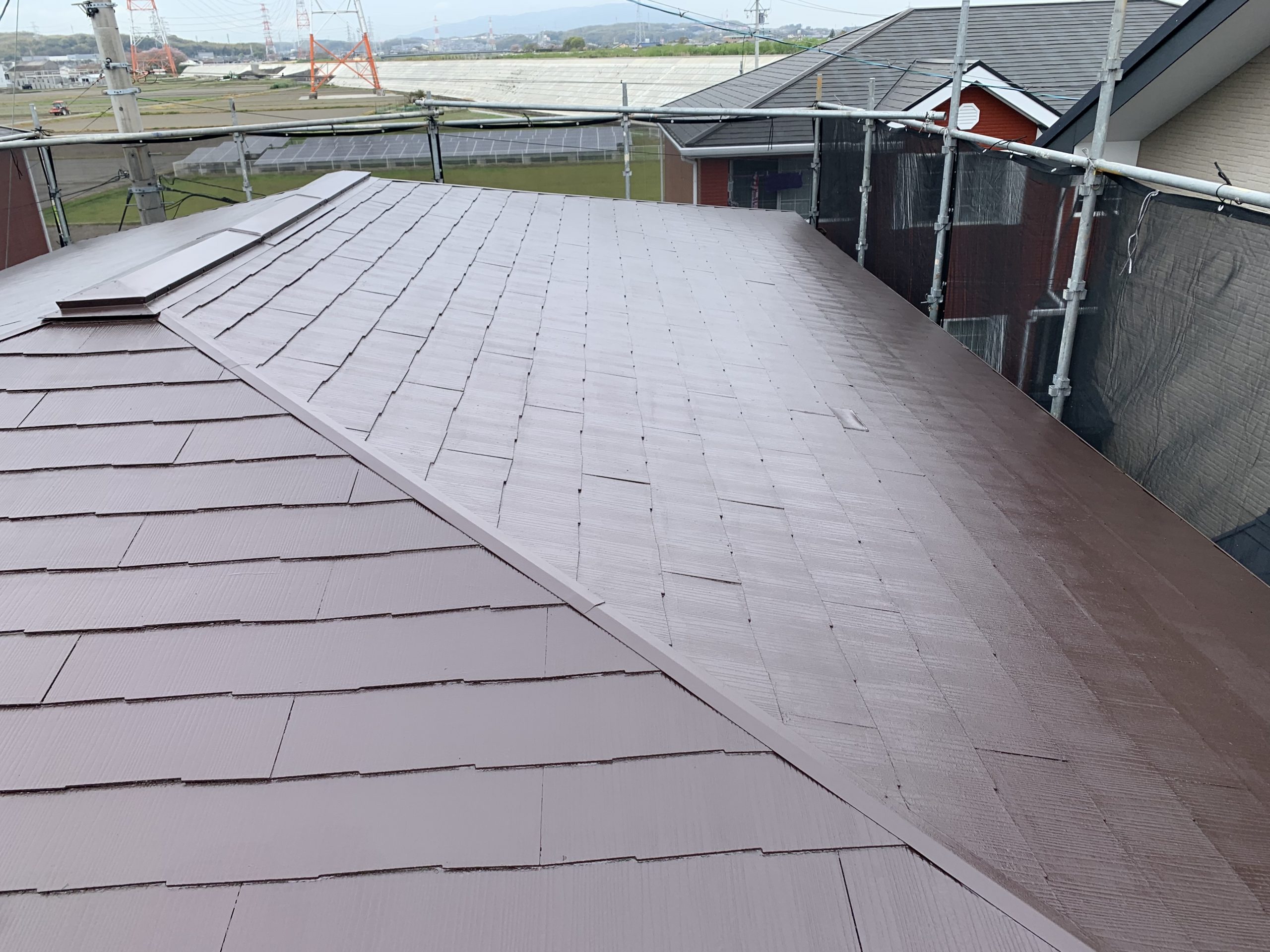 桑名市カラーベストの屋根塗装完工