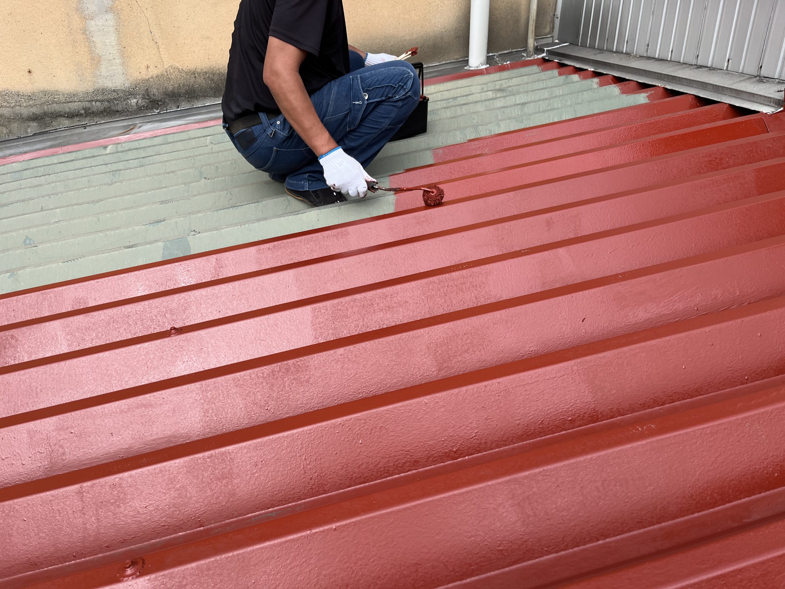 四日市市錆びたトタン屋根の塗装