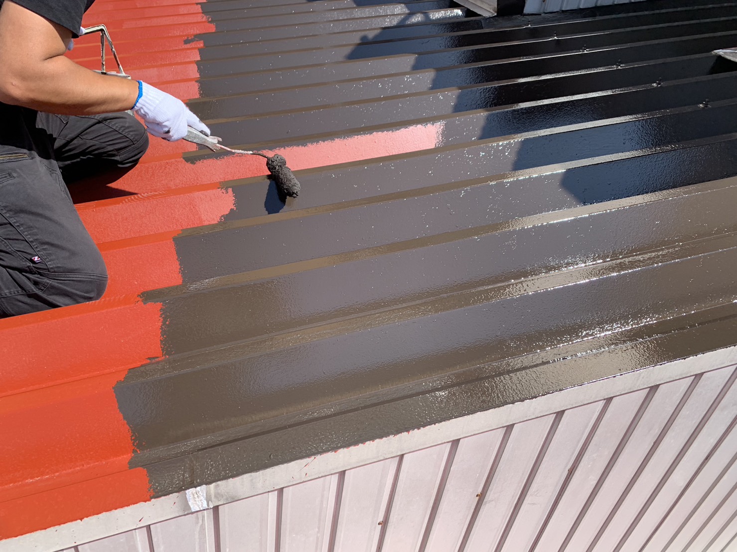 四日市市折板屋根の塗装工事