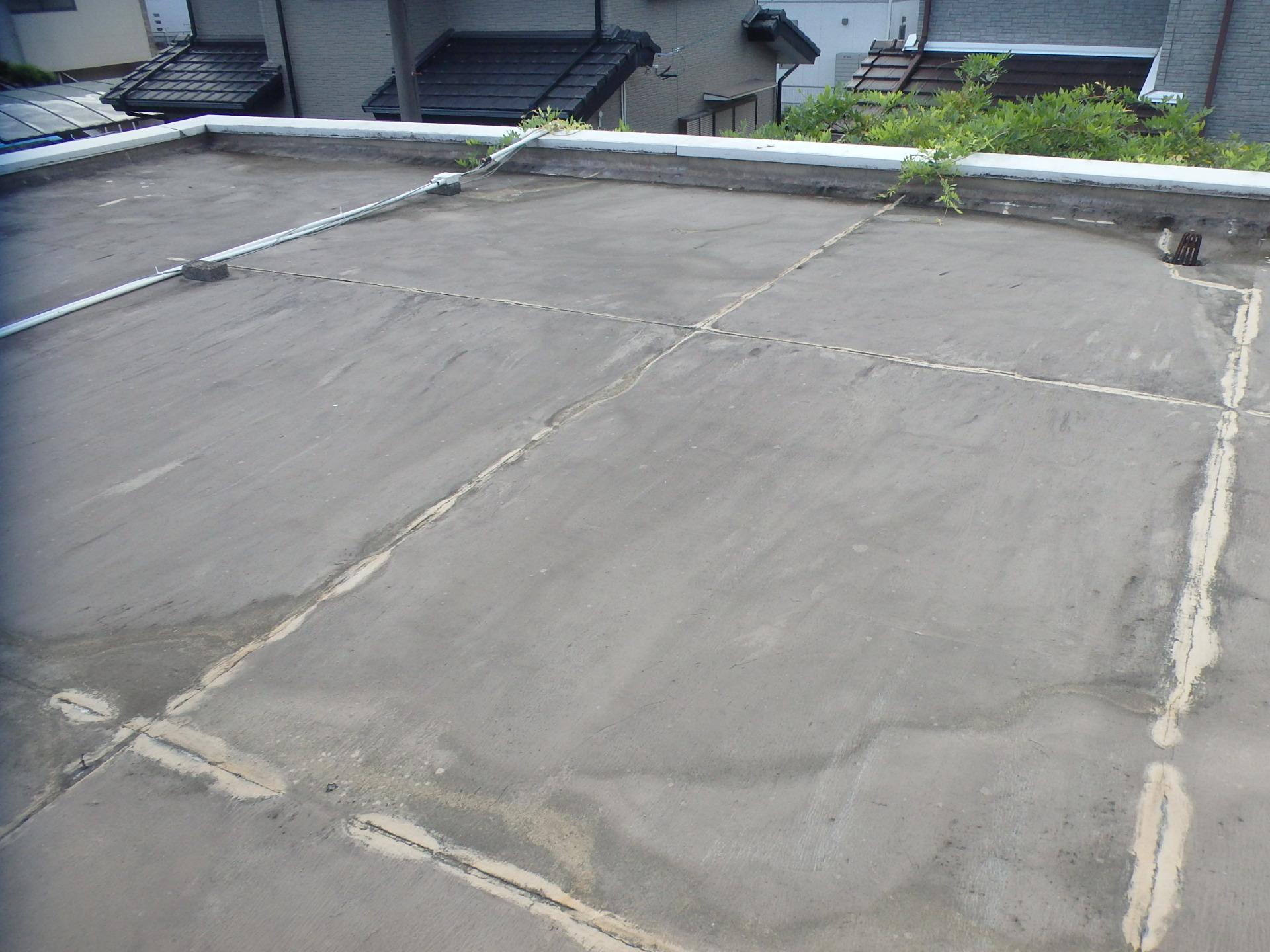 松坂市の陸屋根の防水劣化