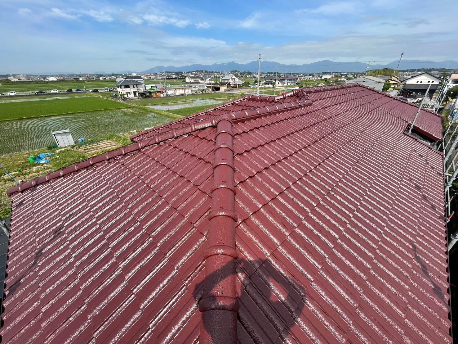 四日市市のモニエル瓦、屋根塗替え完成状態