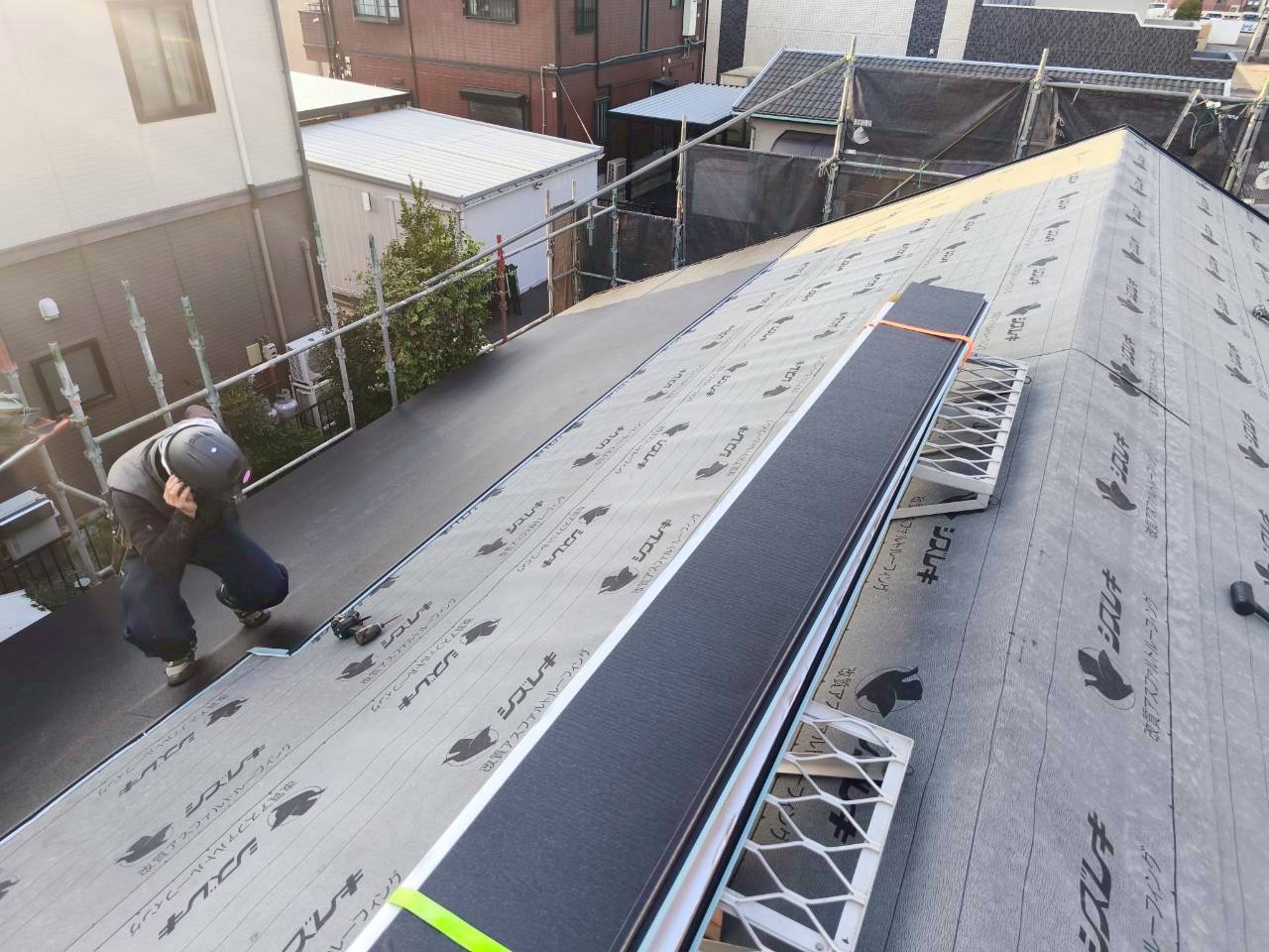 川越町屋根葺き替え