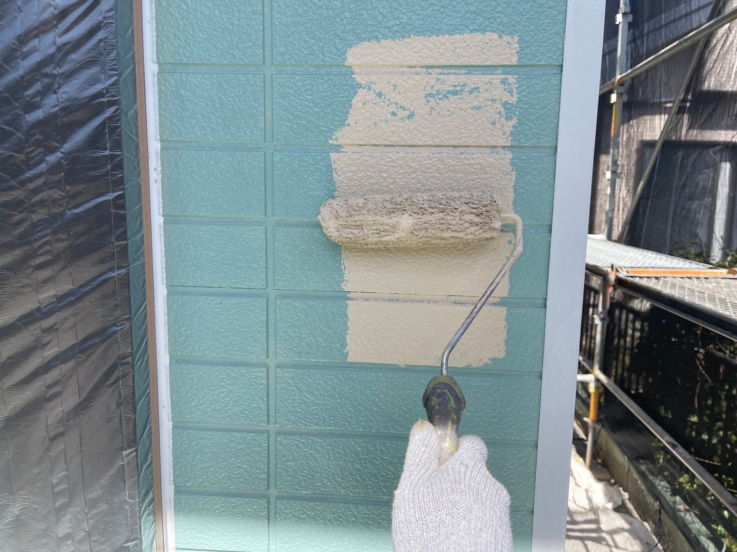 川越町の積水ハウスの外壁塗装