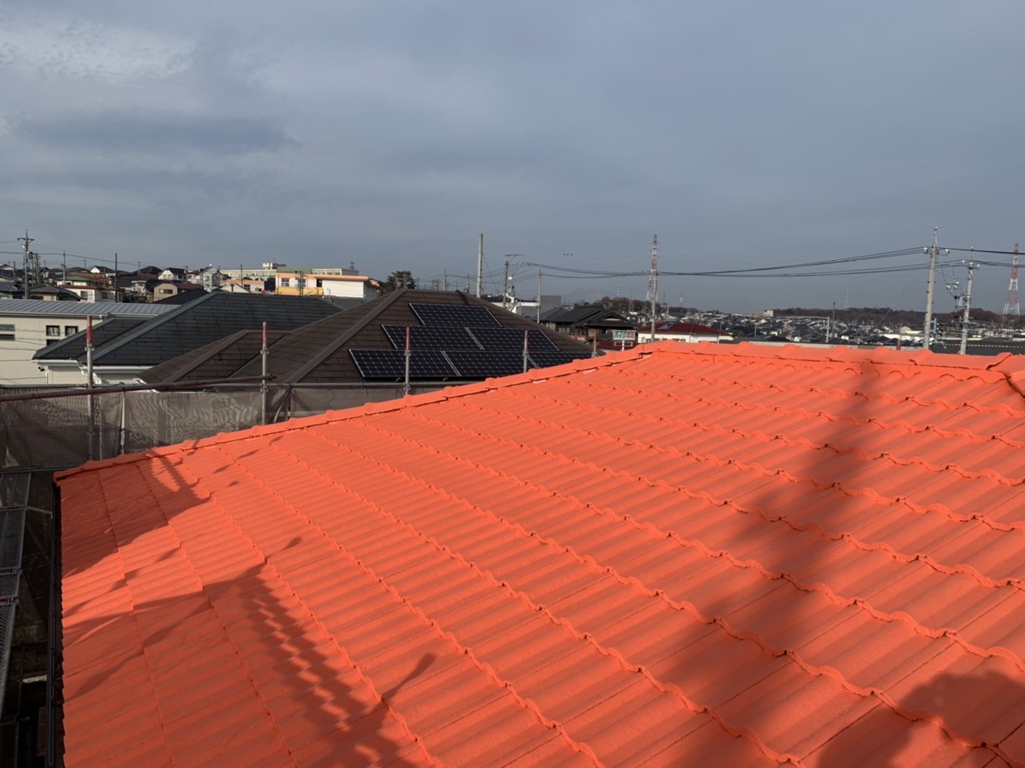 桑名市にてモニエル瓦の屋根塗装