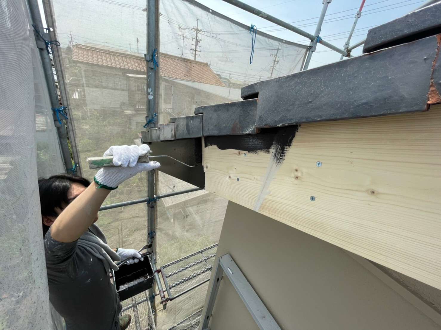 鈴鹿市の破風板交換、外壁塗装