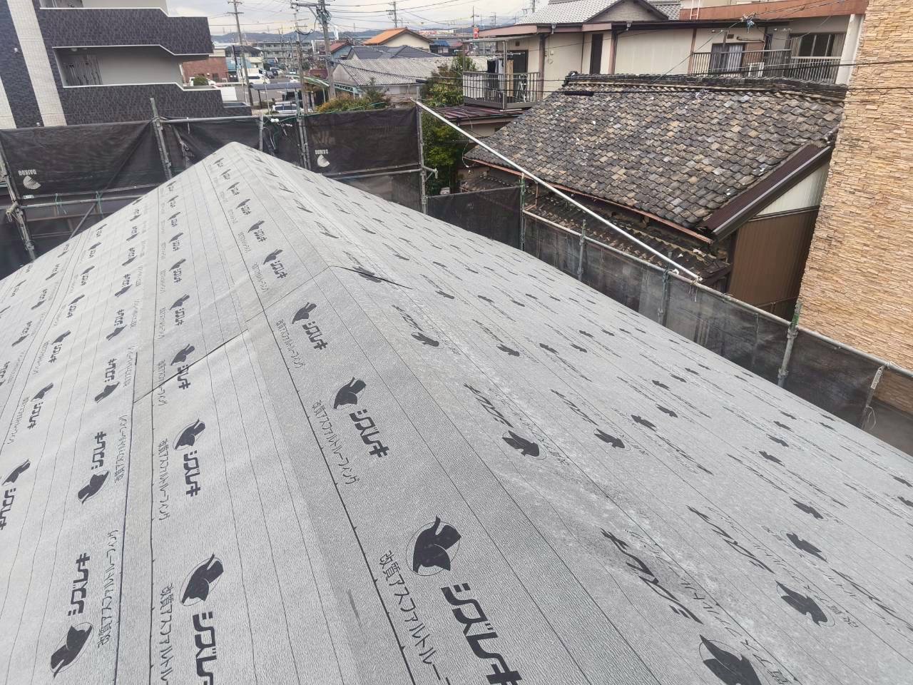 川越町屋根葺き替え