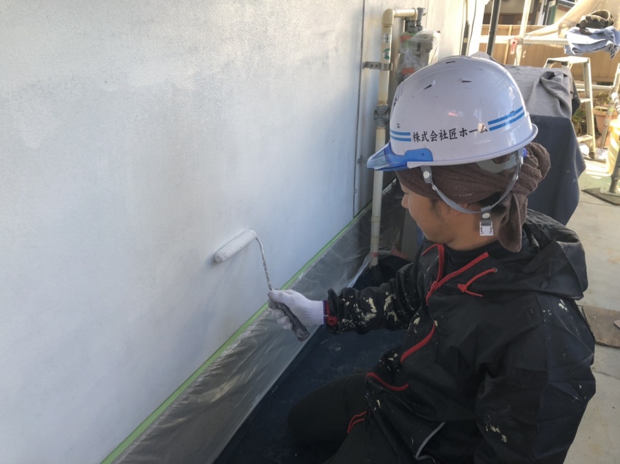 四日市市外壁塗装日本ペイントハイブリッド高耐候性塗料パーフェクトトップ