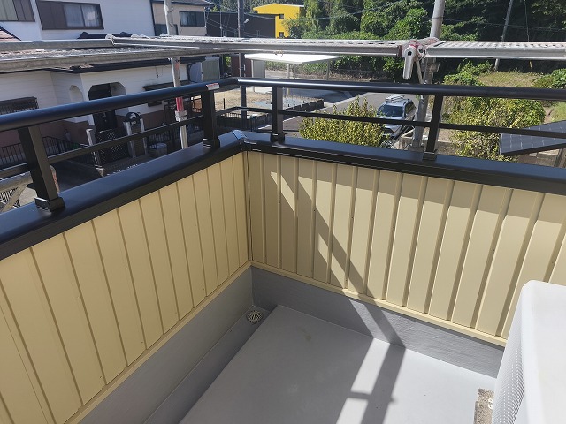 ベランダ内壁施工後