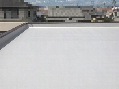 堀整形　陸屋根　平屋根　塗膜防水　ウレタン防水工事
