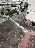 台風被害　棟板金　屋根　落下　修繕　街の屋根や四日市店