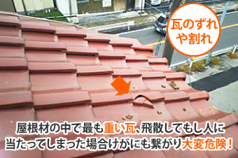 瓦屋根の台風対策